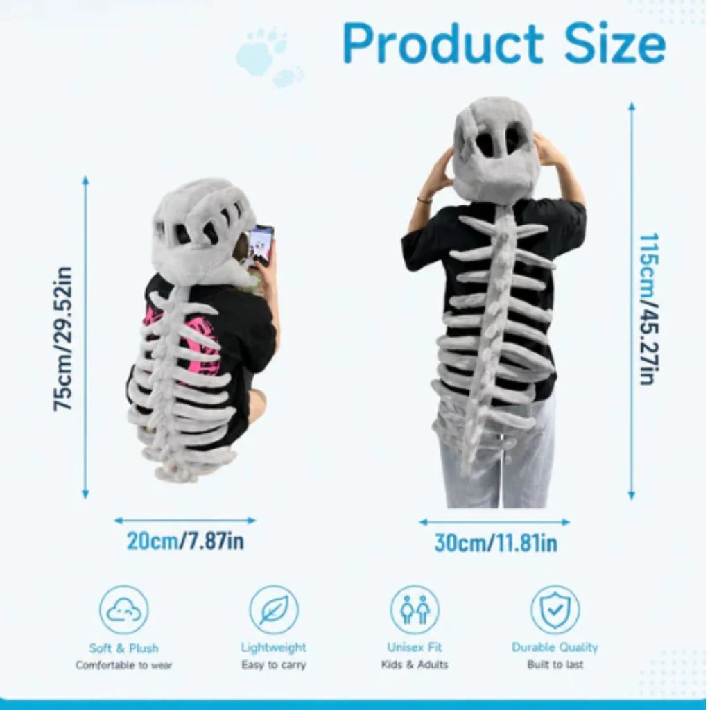 EVERZA 3D DINASAUR SKELETON COSTUME